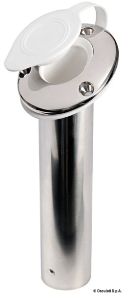 Portacanne inox 60° tappo bianco - 41.211.56